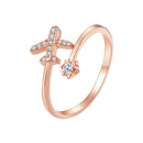 Adjustable Airplane Ring Sterling Silver
