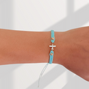 14K solid gold airplane bracelet