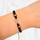 14K solid gold airplane bracelet