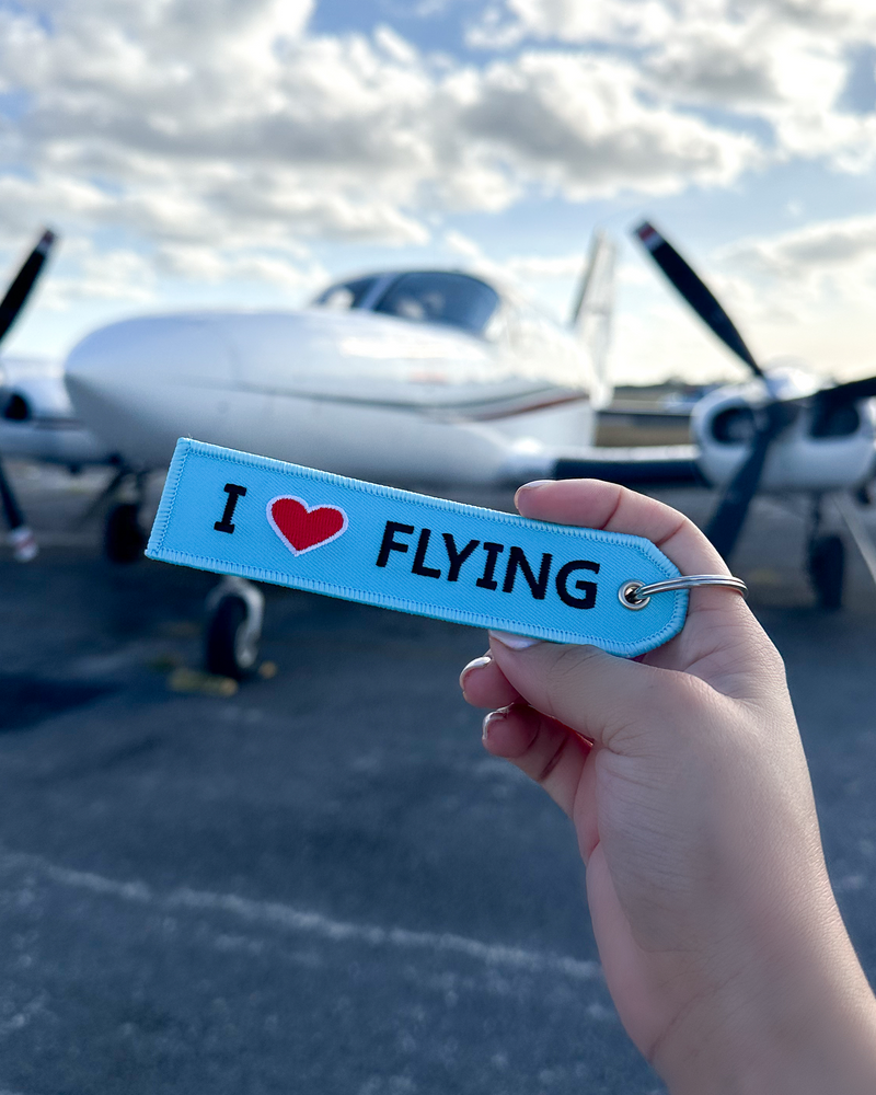 I love Flying Embroidered Keychain