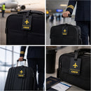 Silicone Crew Luggage Tag product and lifestyle image 2