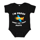Im Proof Mommy Likes Pilots Aviation Baby Bodysuit