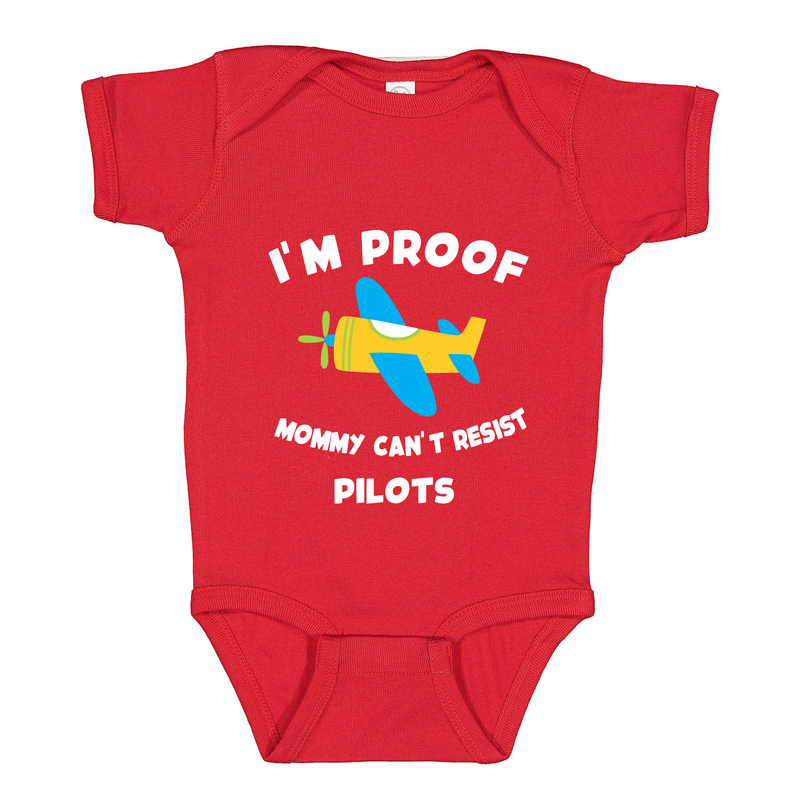 Im Proof Mommy Likes Pilots Aviation Baby Bodysuit