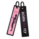 Born To Fly Embroidered Keychain