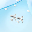 Airplane Sterling Silver Earrings