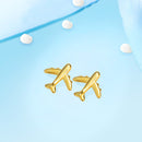 Airplane Sterling Silver Earrings