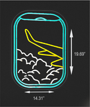 Plane Window View Neon Sign