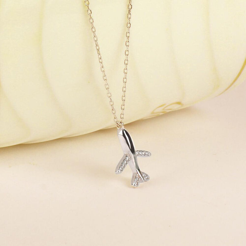Airplane Sterling Silver Necklace