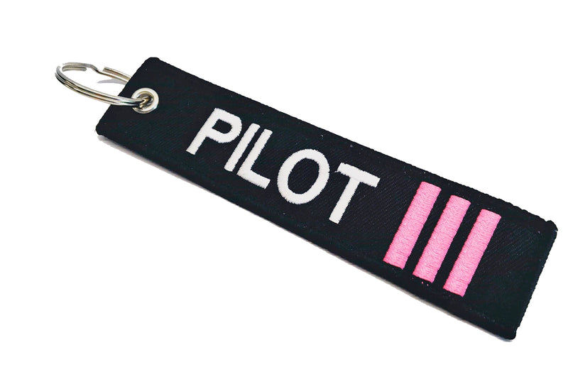 NOVAH Pilot Keychain Pink Stripes