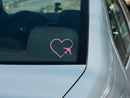 Heart Airplane Aviation Pilot Decal Sticker